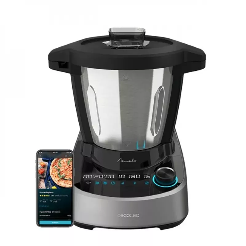 Cecotec Mambo 11090 Multifunktions-Küchenmaschine, 1700 W, 3,3 L, Edelstahl, Wi-Fi