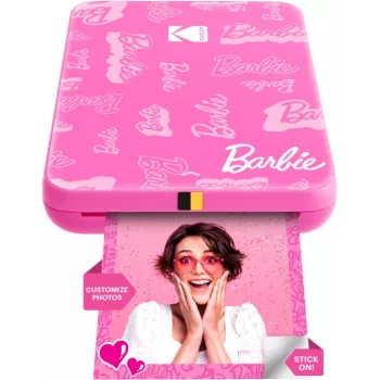 KODAK Step Slim Barbie Instant Photo Printer - Bluetooth 5.0, ZINK Zero Ink Technologie, 2x3 Zoll Ausdrucke, Barbie Pink