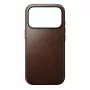 NOMAD Modern Leather Case für iPhone 17 Pro - Rustic Brown Horween Leder mit MagSafe
