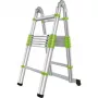FIELDMANN Teleskopleiter FZZ 4006 - 3,8 m, 13 Sprossen, 150 kg Tragfähigkeit, Aluminiumlegierung
