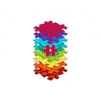 Muffik Orthopädische Sensorik-Matte Set 8-in-1 Regenbogen 8 Puzzle-Matten Sensorik Muffik / Rainbow / MFK-079