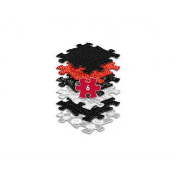 Muffik Orthopädische Sensorik-Matte Set 6-in-1 Baby Schwarz & Weiß 6 Puzzle-Matten Sensorik-Spiel Muffik MFK-023-3