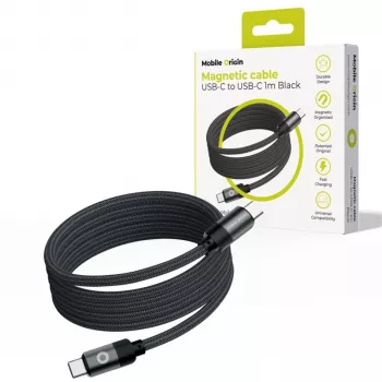 Mobile Origin Magnetic Cable USB-C to USB-C Black 1m