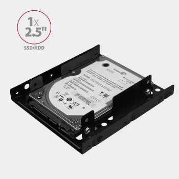 AXAGON RHD-225 Montagerahmen für 2x 2,5-Zoll- und 1x 3,5-Zoll-Laufwerke im PCI-Steckplatz - Schwarz