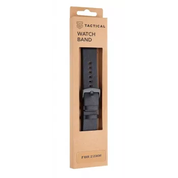 Taktisches Lederarmband 22mm Schwarz