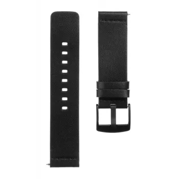 Taktisches Lederarmband 22mm Schwarz