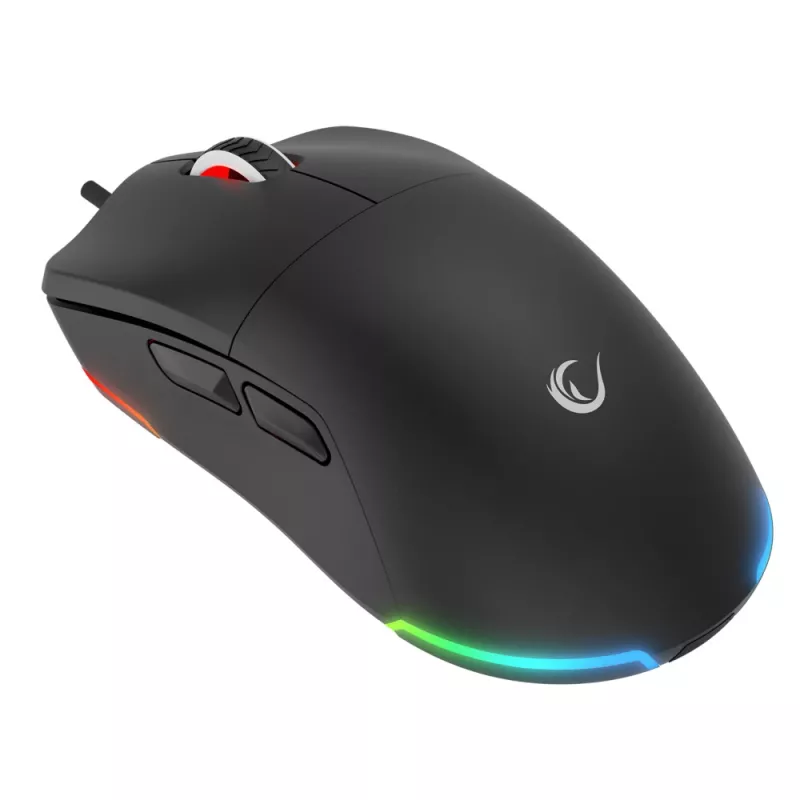 Rampage BLINK Kabelgebundene USB-Gaming-Maus, 12800 DPI, RGB, Optischer Sensor, Schwarz