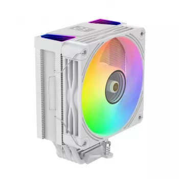 Rampage Octagon C70 CPU-Kühler mit LCD, 120 mm ARGB-Lüfter, AM5/LGA1700, Weiß