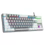 Rampage Snug RGB KRGD Blue Mechanische Gaming-Tastatur, Tenkeyless, Grau-Weiß