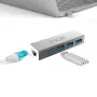 INCA IUSB-03TX USB 3.0 auf Gigabit Ethernet Adapter mit USB-C Adapter, 1000Mbit/s, Schwarz
