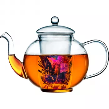 Bredemeijer Verona Teekanne 1,5L Borosilikatglas mit Edelstahl-Teefilter 1466