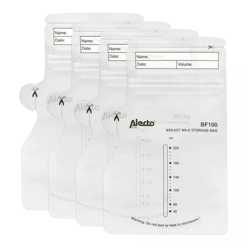 Alecto Muttermilch-Aufbewahrungsbeutel 220 ml, 100 Stück (BF-100)