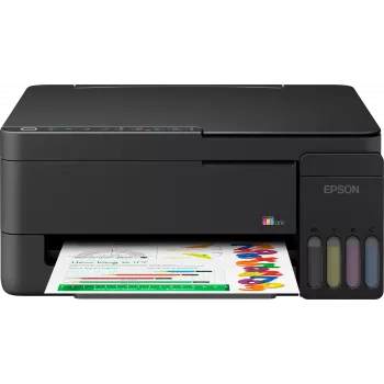 Epson EcoTank L3351 Multifunktionsdrucker - Farbe - A4 - Drucken, Scannen, Kopieren - Tintenstrahl - 33 Seiten/Min. Schwarz Entwurf - USB, Wi-Fi, Wi-Fi Direct - Schwarz