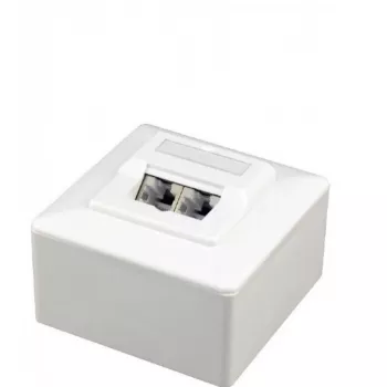 Gembird Cablexpert MWS-2S6-01 Steckdose mit RJ45 Cat.6 Unterputz-Abdeckung Weiß