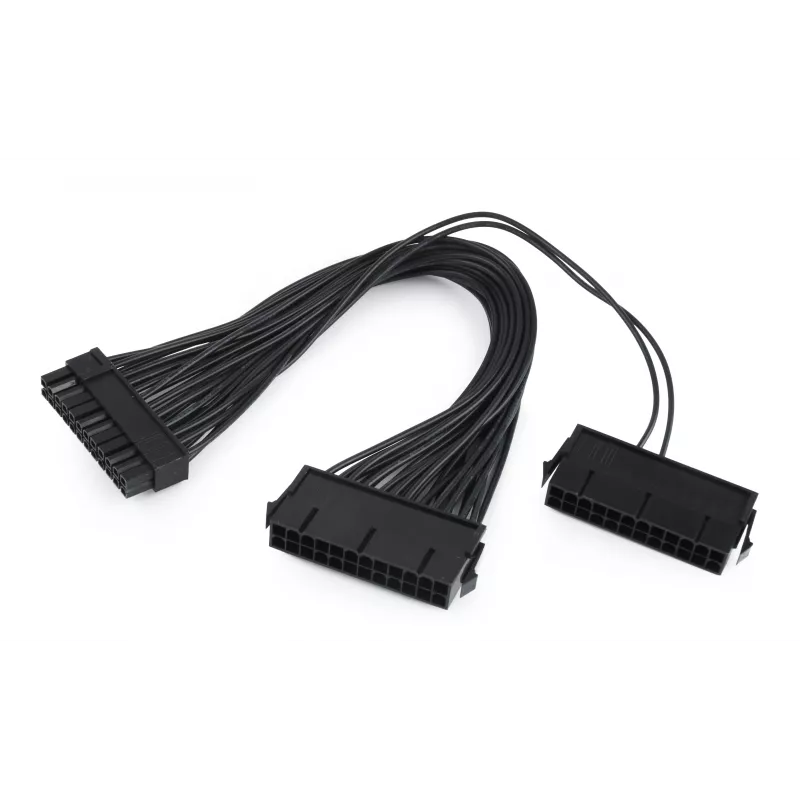 GEMBIRD CC-PSU24-01 24-Pin ATX Power Extension Cable, Male to Female, 30 cm, Black