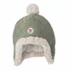 Lodger zweilagige Winter-Fleecemütze, Salbeigrün, Fleece Elm, 1-2 Jahre