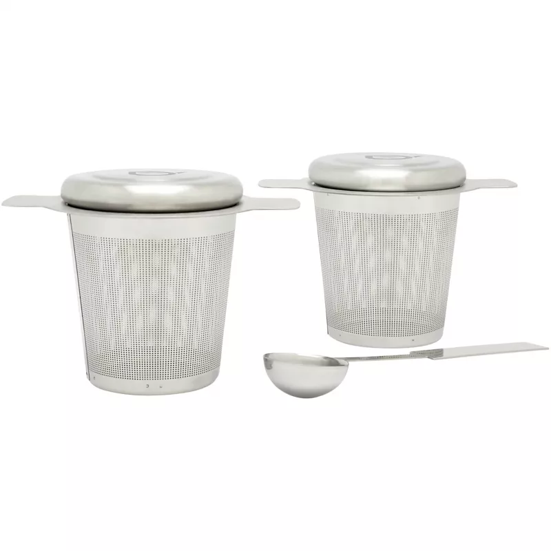 Bredemeijer 2x Edelstahl-Teefilter mit Teelöffel 191003