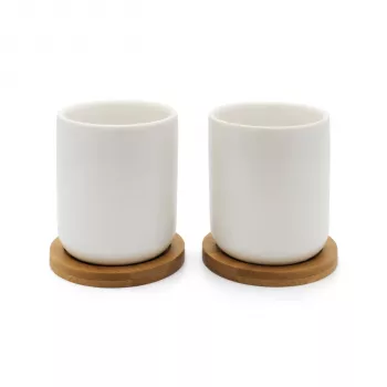 Bredemeijer Duet 1x2 Tea Mug Set 200ml mit Bambus-Untersetzern 142013