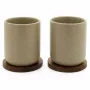 Bredemeijer Umea Teetassen-Set 2x 200ml Beige mit Untersetzern 142025