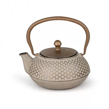 Bredemeijer Jiangxi 0,7L Gusseisen-Teekanne Beige mit Edelstahl-Teefilter 153203