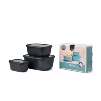 Mepal Cirqula Multi Bowl Set 3-teilig, Nordic Black