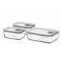 MEPAL EasyClip Vorratsdosen-Set, Nordic Green, 3-teilig (2x 0,7 L, 1x 1,5 L)