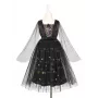 Souza! Hexenkostüm Agatha für Mädchen: Kleid mit LED-Lichtern 5-7 Jahre