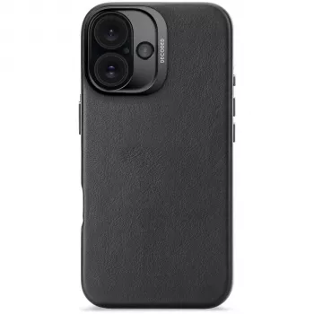 Decoded Leather Backcover für Apple iPhone 16 - Schwarz