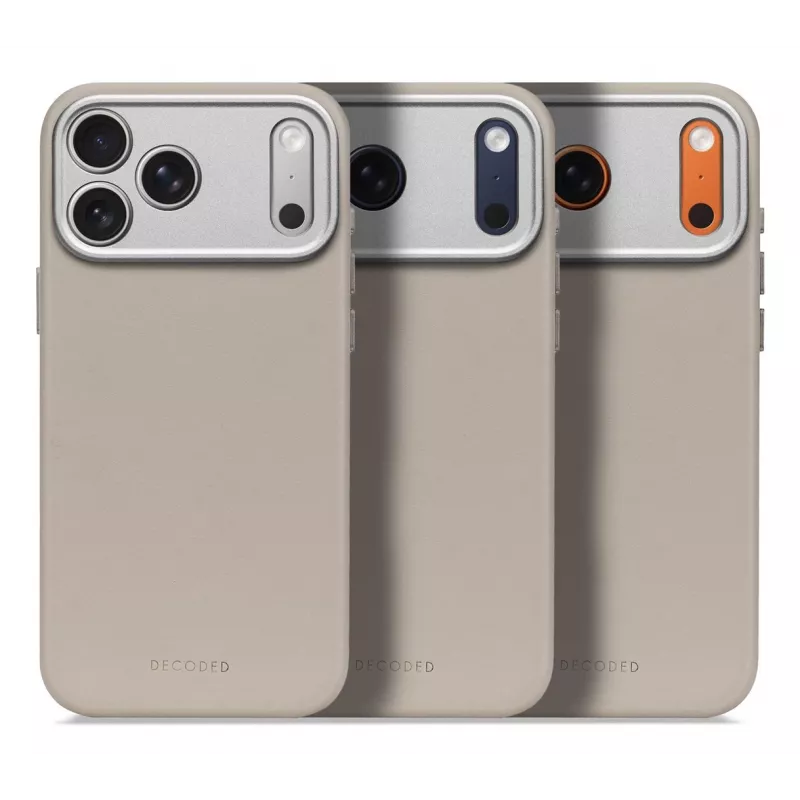 Decoded Leder-Rückseitenhülle für iPhone 17 Pro Max MagSafe-kompatibel Solid Clay
