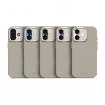 Decoded AntiMicrobial Silicone Back Cover für iPhone 17 MagSafe-kompatibel Soft Taupe