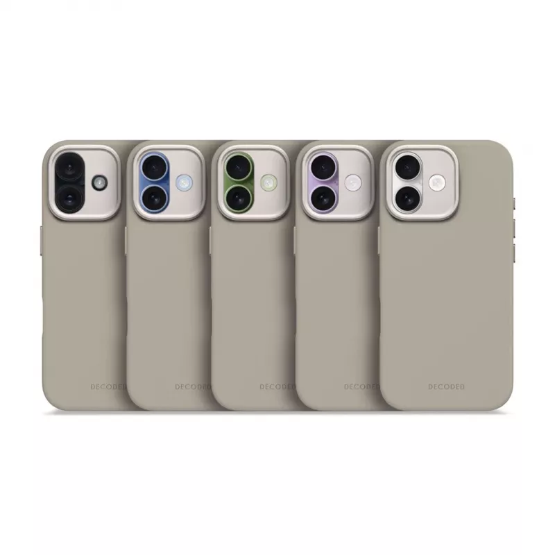 Decoded AntiMicrobial Silicone Back Cover für iPhone 17 MagSafe-kompatibel Soft Taupe