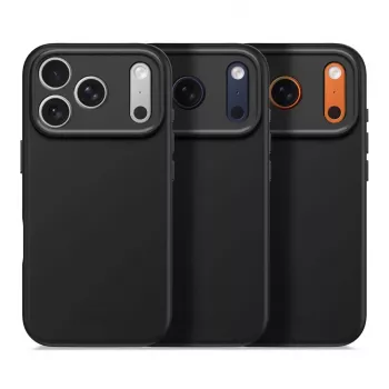 Decoded AntiMicrobial Silicone Back Cover für iPhone 17 Pro mit MagSafe (Phantom Black)