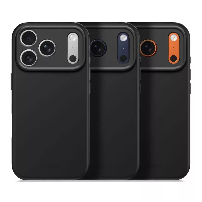 Decoded AntiMicrobial Silicone Back Cover für iPhone 17 Pro mit MagSafe (Phantom Black)