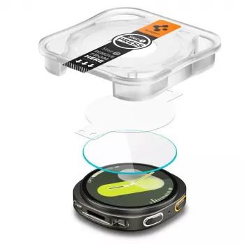 Spigen GLAS.tR EZ Fit Displayschutzglas für Samsung Galaxy Watch 8 / Watch 9 (40 mm), 2 Stück (AGL09874)
