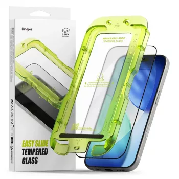 Ringke Easy Slide Tempered Glass Screen Protector 2-Pack für Apple iPhone 17 - Schwarz