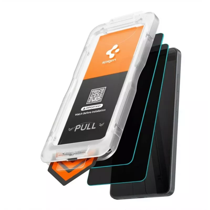 Spigen Glas.TR EZ Fit Pro AC HD Displayschutzfolie aus gehärtetem Glas für Samsung Galaxy S26, 2er-Pack, Schwarz