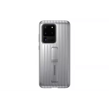 Samsung Galaxy S20 Ultra Protective Standing Cover Case Silver