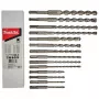 Makita SDS-PLUS Hammerbohrer-Bit-Set 14-teilig (5-14mm) im Kunststoffkoffer D-71956