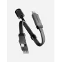 ENERGEA Sheath Key 2-in-1 USB-C auf USB-C/USB-A Kabel 15cm Gunmetal