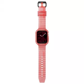Skinarma Saido 2-in-1 Armband und Schutzhülle für Apple Watch 45/44mm Rot