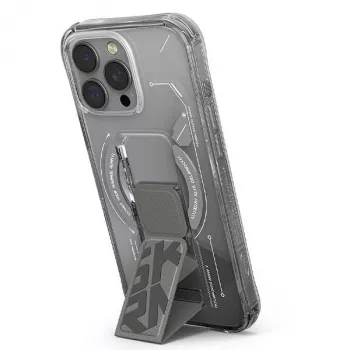 Skinarma Helio iPhone 16 Pro 6.3 Zoll Magnetic Charging + Grip Stand Case Titanium