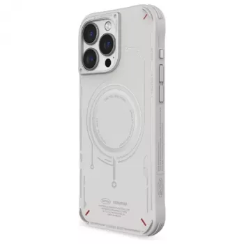 SKINARMA Mecha Case für iPhone 16 Pro Max 6,9 Zoll Magnetisches Laden Hellgrau