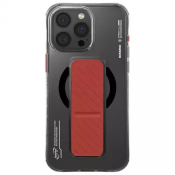 Skinarma Axon Case für iPhone 16 Pro 6,3 Zoll, magnetisches Laden + Griffhalterung, Schwarz