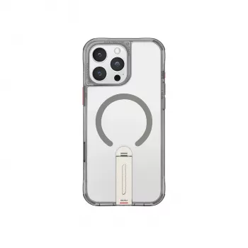 Skinarma Helix Case für iPhone 16 Pro Max, magnetisch ladend, 360° drehbarer Standfuß, Titan