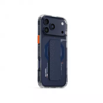 Skinarma Haxa Magnetic Charging + Grip Stand Case für Apple iPhone 17 Pro Max, Blau