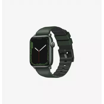 UNIQ Linus Apple Watch Armband Airosoft Silikon Moosgrün 42/44/45/49mm Series 1-9/SE/Ultra