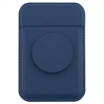 UNIQ Flixa Magnetic Wallet Stand für MagSafe iPhone 12-15 Serie, Marineblau
