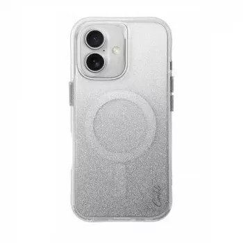 UNIQ Coehl Lumino Case für iPhone 16 6,1 Zoll Magnetisches Laden Funkelndes Silber