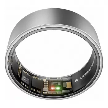 ULTRAHUMAN Ring Air – Smart Ring für Damen und Herren – Schlaf- und Fitness-Tracking Wearable – Herzfrequenz – Smart Ring Raw Titanium Größe 10