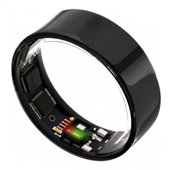 ULTRAHUMAN Ring Air – Smart Ring für Damen und Herren – Schlaf- und Fitness-Tracking Wearable – Herzfrequenz – Smart Ring Aster Black Größe 13